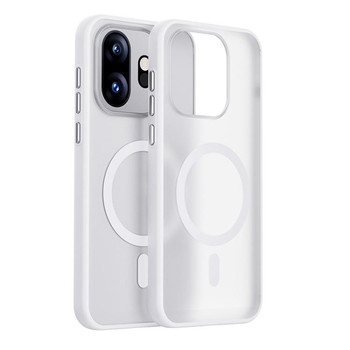 Прозрачный матовый магнитный чехол Escase Boundless Transparent на OnePlus 15T — прозрачно-белый
