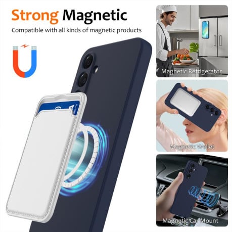 Силиконовый чехол Shockproof Silicone с Magsafe на Samsung Galaxy A17 5G - синий