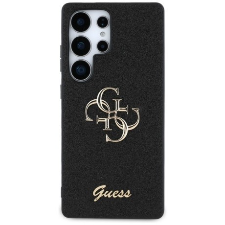 Оригинальный чехол Guess Fixed Glitter Big 4G Metal Logo для Samsung Galaxy S25 Ultra - black