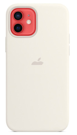 Силиконовый чехол Silicone Case White на iPhone 12 mini with MagSafe - премиальное качество