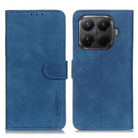 Чехол-книжка KHAZNEH с матовой фактурой Cowhide и магнитным хлястиком на Xiaomi 15T Pro 5G Global - синий