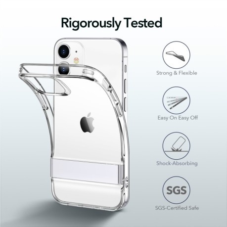 Силиконовый чехол-подставка ESR Air Shield Boost на iPhone 12 mini - прозрачный
