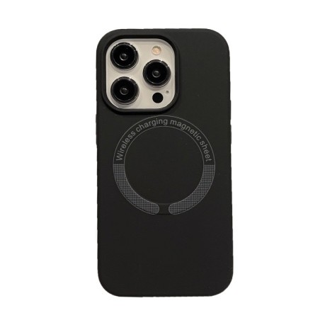 Протиударний чохол Magsafe Magnetic Silicone для iPhone 15 Pro - чорний