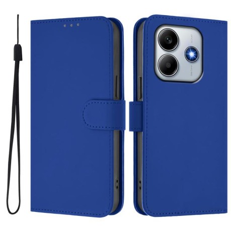 Чехол-книжка Skin Feel Solid Color Leather для Xiaomi Poco M7 Pro 5G - синий