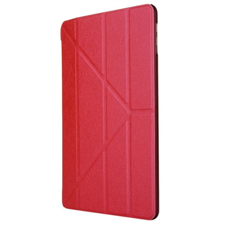Чехол-книжка Silk Texture Horizontal Deformation iPad 9/8/7 10.2 (2019/2020/2021) -красный