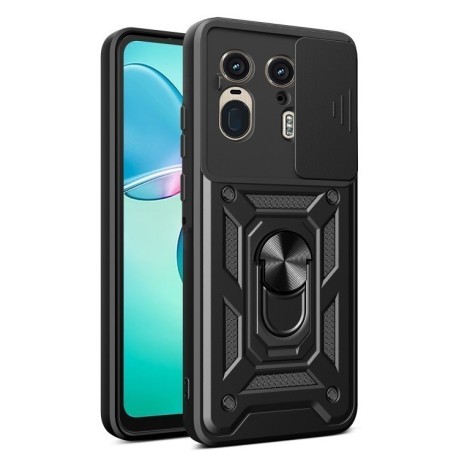 Противоударный чехол Camera Sliding для Motorola Edge 50 Ultra - черный