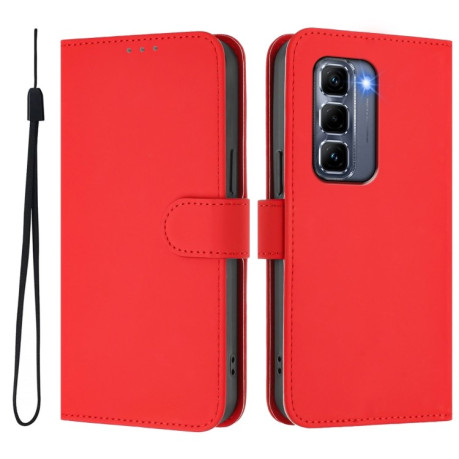 Чехол-книжка Skin Feel Solid Color Leather для Infinix Hot 50 Pro+ - красный