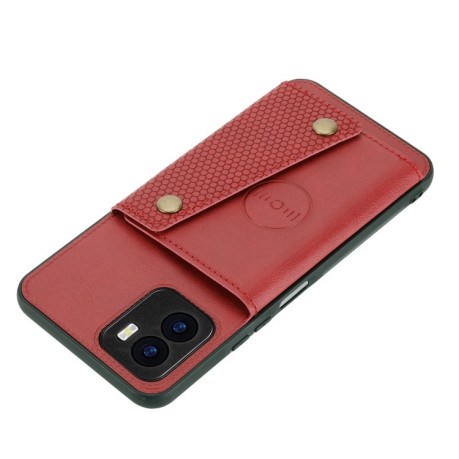 Противоударный чехол Double Buckle для Vivo Y15s - красный
