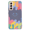 Противоударный чехол Painted Smiley Face для Samsung Galaxy S21 FE 5G - Противоударный чехол Painted Smiley Face для Samsung Galaxy S21 FE 5G - серый