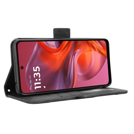 Чехол-книжка Skin Feel Calf на Motorola Moto G05 4G / E15 4G - черный