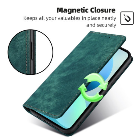 Чехол-книжка RFID Anti-theft Brush для Realme 10 Pro+ 5G - зеленый