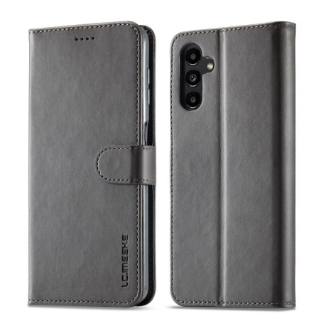 Чохол книжка LCIMEEKE Calf Texture для Samsung Galaxy S24 FE 5G - сірий