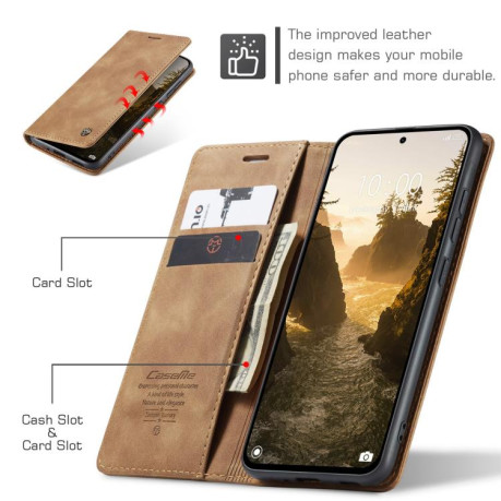 Чохол-книжка CaseMe-013 Multifunctional на Xiaomi Poco F7 Pro / F7 Ultra - коричневий