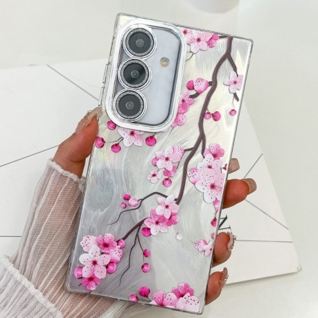 Противоударный чехол Flowers and Plants Series для Samsung Galaxy S25+ 5G - Plum Flower