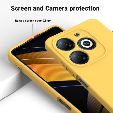 Силиконовый чехол Solid Color Liquid Silicone на Infinix Smart 8 HD / Smart 8 Pro - желтый