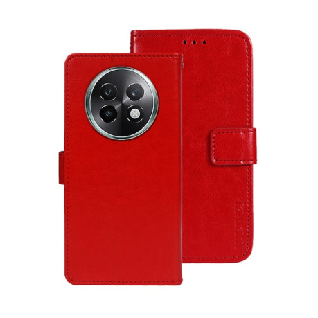 Чохол-книжка idewei Crazy Horse Texture для Realme 13+ 5G/13 Pro 5G/13 Pro+ - червоний