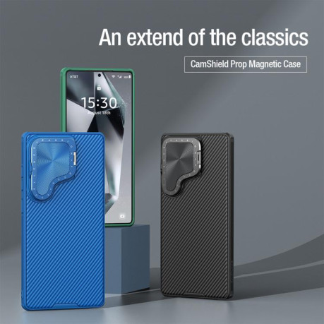 Протиударний чохол NILLKIN CamShield Prop MagSafe Magnetic для Samsung Galaxy S25 Ultra 5G - синій