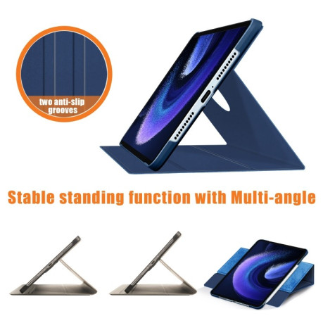 Чехол-книжка 360 Rotation Stand Smart Leather для Xiaomi Pad 6 / 6 Pro - синий