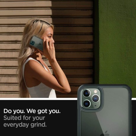 Оригинальный чехол Spigen Ultra Hybrid для IPhone 11 Pro Midnight Green