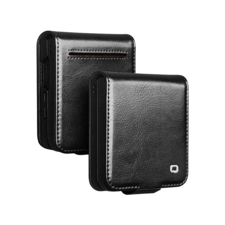 Чохол-книжка QIALINO Classic 103 з натуральної шкіри на Samsung Galaxy Filp 7 - чорний
