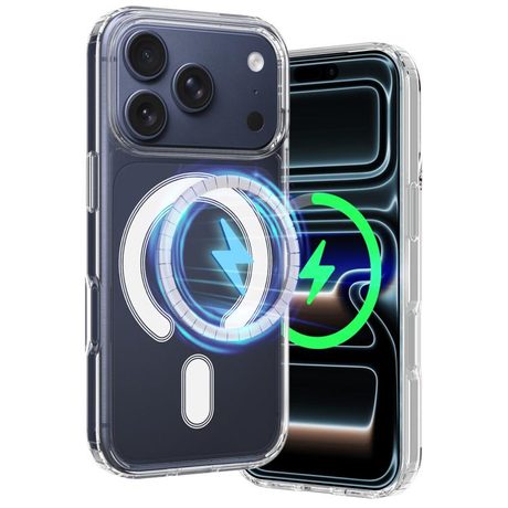 Чехол Clear Case с MagSafe гибрид на iPhone 18 Pro Max C-type — прозрачный