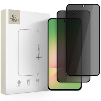 Комплект захисного скла з приватною функцією Tech-Protect Glass Spy+ 2-Pack Privacy Glass Samsung Galaxy A36 / A56 5G - чорне