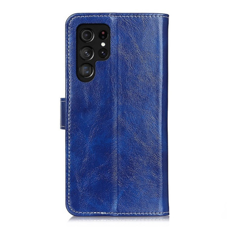 Чохол-книжка Magnetic Retro Crazy Horse Texture  для Samsung Galaxy S25 Ultra 5G - синій