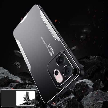 Противоударный чехол Blade Series на OPPO Reno14 F Global - серебристый