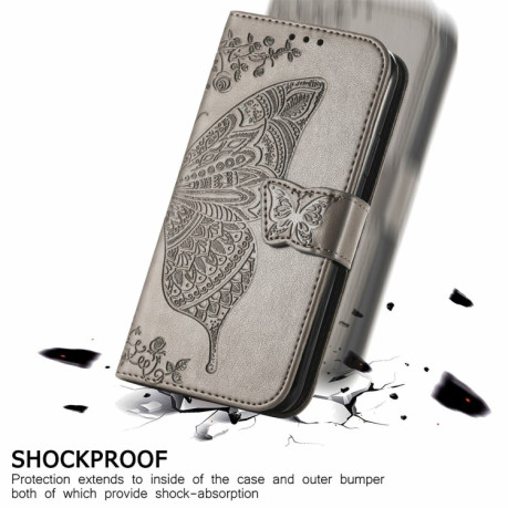 Чохол-книжка Butterfly Love Flower Embossed для Realme C53/C51 - сірий
