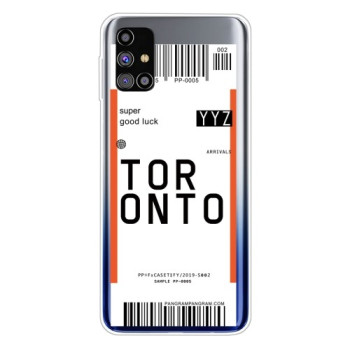 Противоударный чехол Boarding Pass Series на Samsung Galaxy M51 - Toronto