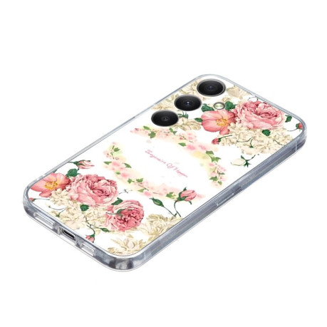 Чохол Colored Drawing Pattern Transparent TPU для Samsung Galaxy S24 FE 5G - Rose