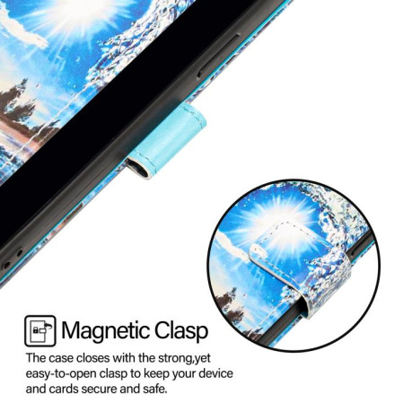 Чехол-книжка Colored Drawing Pattern Plain Weave Leather для Xiaomi Redmi Note 14 Pro 4G - разноцветный
