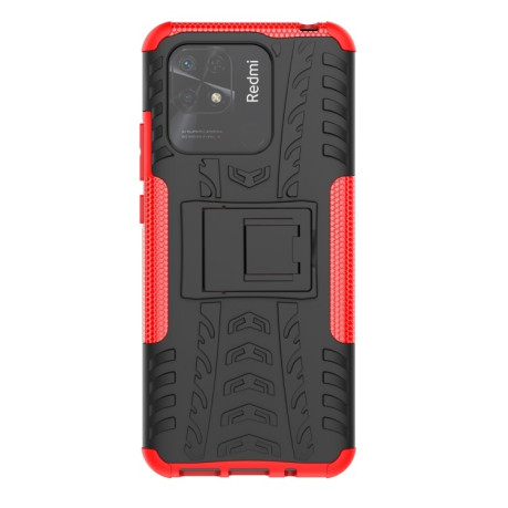 Противоударный чехол Tire Texture на Xiaomi Poco C40/Redmi 10c - красный