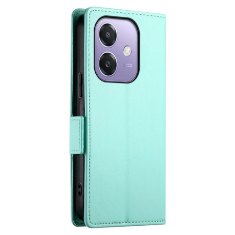Чехол-книжка Side Buckle Magnetic Frosted Leather для OPPO A3/A3x/A40m - зеленый