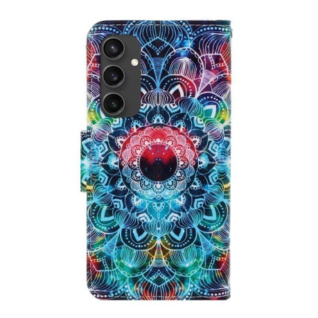 Чехол-книжка Colored Drawing Pattern для Samsung Galaxy S24 FE 5G - Mandala