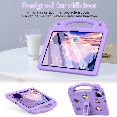Противоударный чехол EVA Handle Kickstand Children для Xiaomi Pad 7 / 7 Pro 2024 - фиолетовый
