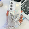 Протиударний чохол Plating Glitter Lens Film Texture Butterfly Holder Wristband  для Samsung Galaxy A16 5G - White Tinfoil Texture