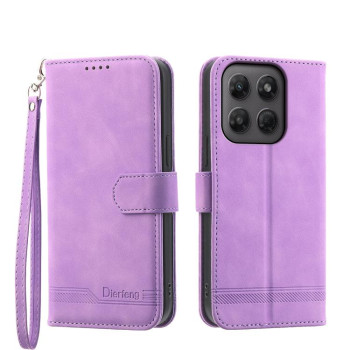 Чохол-книжка Dierfeng Dream Line на Motorola Edge 70 Pro 5G — фіолетовий