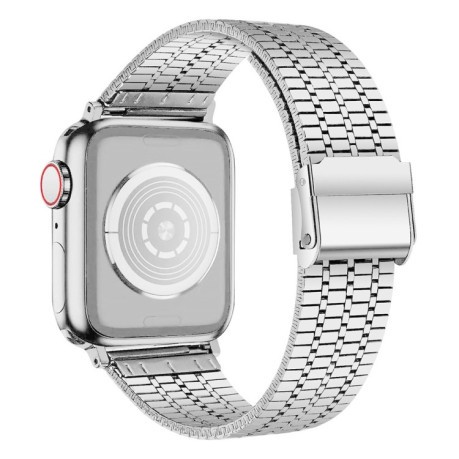Ремінець Steel series для Apple Watch 10 42mm/Series 8/7 41mm / 40mm / 38mm - сріблясто-золотий