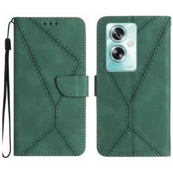 Чохол-книжка Stitching Embossed Leather для OPPO Reno11 F 5G/F25 Pro 5G - зелений