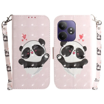 Чохол-книжка Crystal 3D Shockproof Protective Leather для Realme GT 6 / GT 6T / GT Neo6 / GT Neo6 SE - Panda