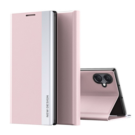 Чехол-книжка Electroplated Ultra-Thin для Samsung Galaxy A06 4G - розовый