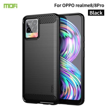 Противоударный чехол MOFI Gentleness Series для Realme 8 / 8 Pro  - черный
