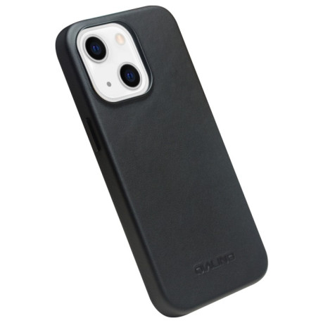 Кожаный чехол QIALINO Nappa Leather Case (with MagSafe Support) для iPhone 13 mini - черный
