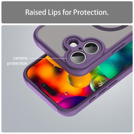 Чехол Fan Dun Series гибрид Frosted с Magsafe на iPhone 17 - фиолетовый