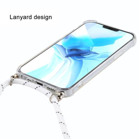 Чохол протиударний Four-Corner with Lanyard на iPhone 12 Pro Max -білий