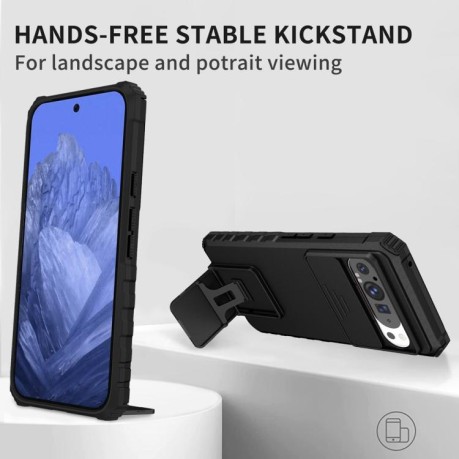Протиударний чохол Stereoscopic Holder Sliding для Google Pixel 9 Pro XL - чорний