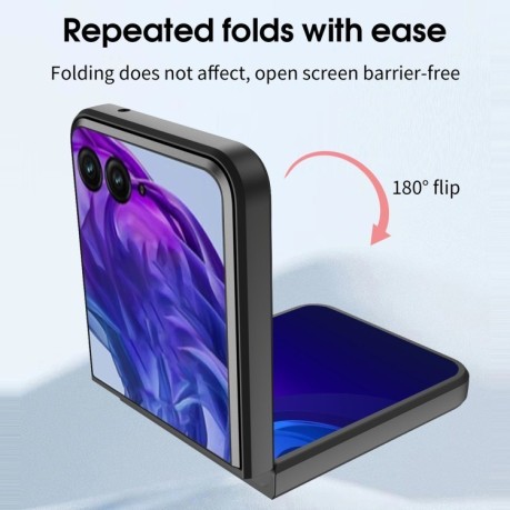 Противоударный чехол CD Texture Sliding Camshield Magnetic Holder на Motorola Razr 50 Ultra - фиолетовый