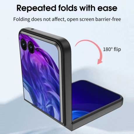 Противоударный чехол CD Texture Sliding Camshield Magnetic Holder на Motorola Razr 50 Ultra - серебристый