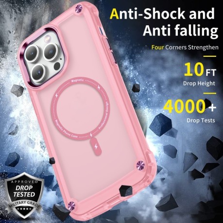 Протиударний чохол Skin Feel MagSafe Magnetic для iPhone 15 Pro Max  - рожевий